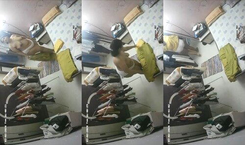 Desi Bhabhi Changing Cloths Record In CC Tv